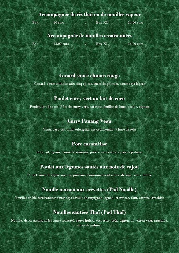 Baï Maï Thaï - Menu Image 1