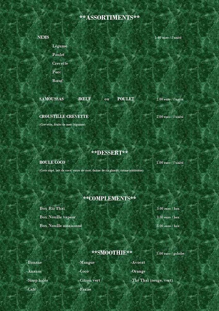 Baï Maï Thaï - Menu Image 2